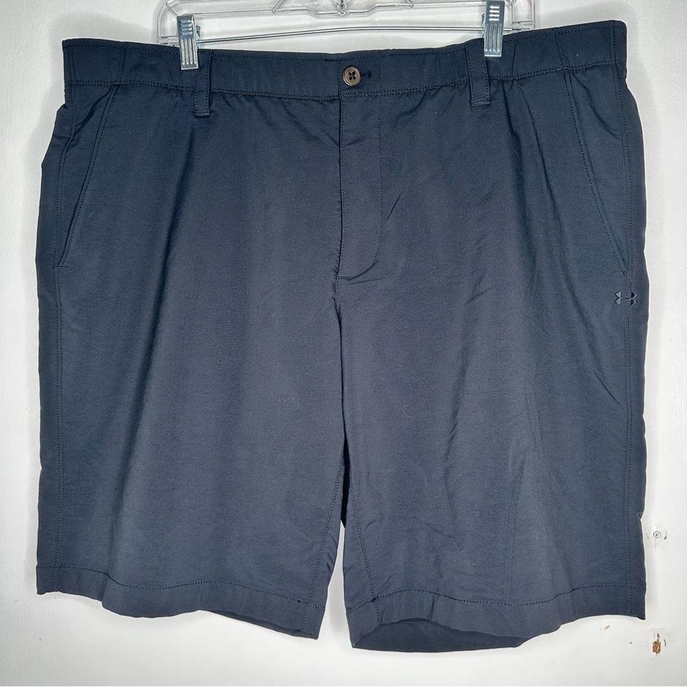 Under Armour UA Heat Gear Match Play Vented Black‎ Golf Shorts Stretch Men Sz 42